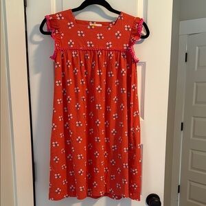 Mini Boden Red Floral Dress with Pockets